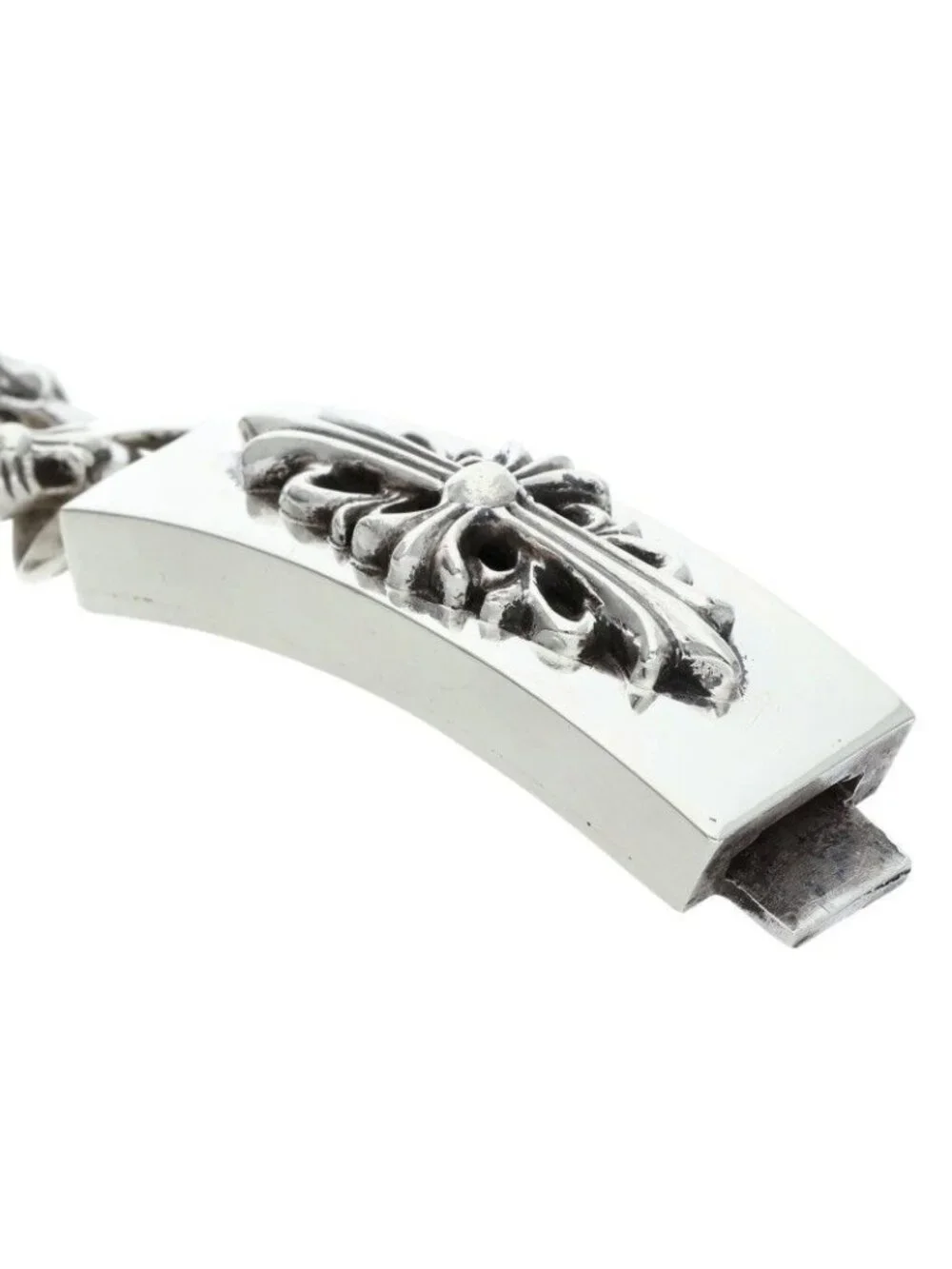Chrome Hearts ID Floral Crs ID Fancy Silver Bracelet